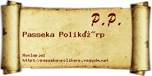 Passeka Polikárp névjegykártya